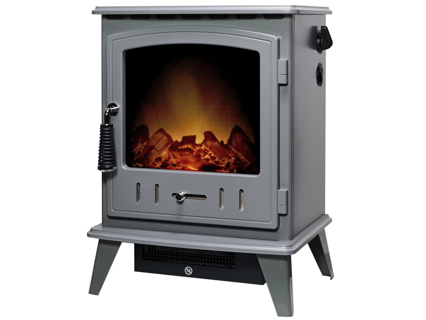 Ambient Glow Lunar - Electric Stove - Grey Enamel, White & Black