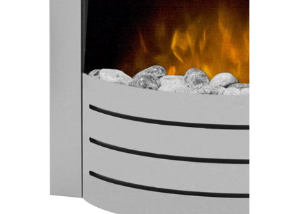 Ambient Glow Casa - Electric Fire - Brushed Steel & Black nickle