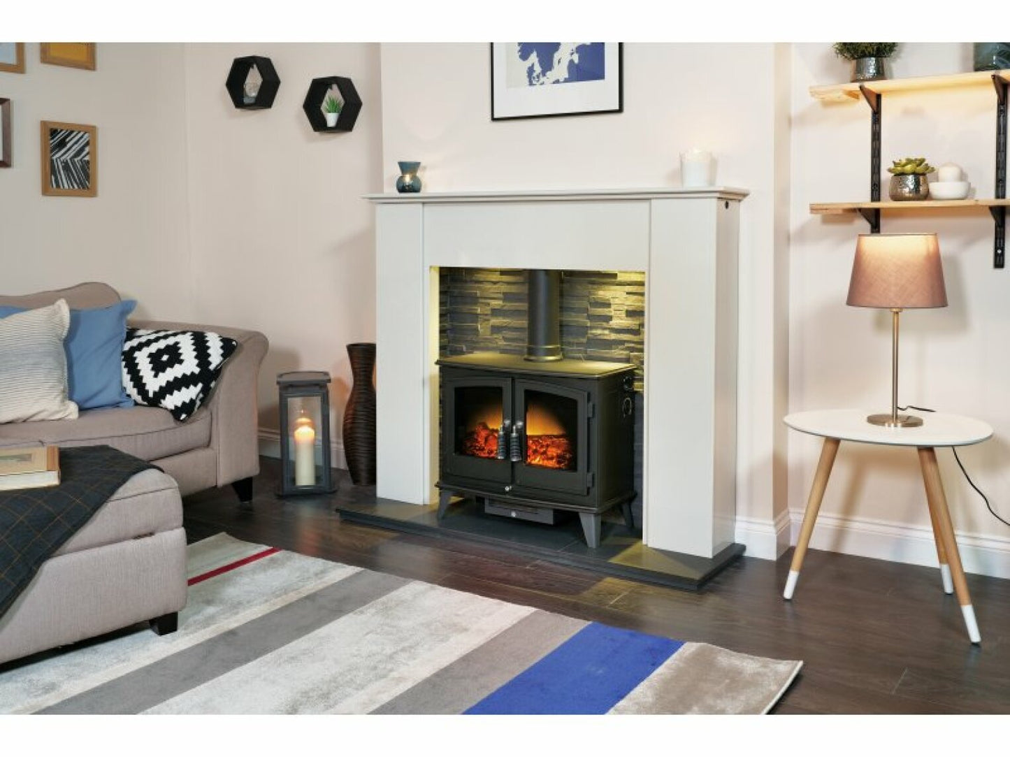 Ambient Glow Paris - Electric Stove - Black & Grey