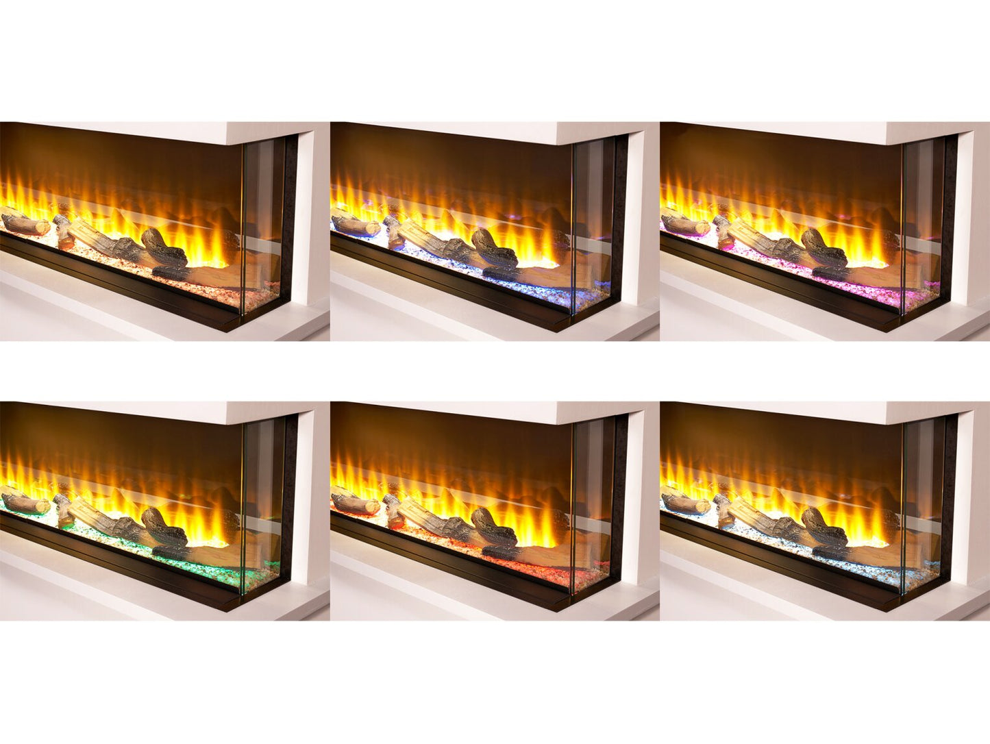 Ambient Glow Dusk - Media Wall Fire - 61" Electric Panoramic