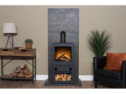 Ambient Glow Tower - Electric stove - Charcoal Grey